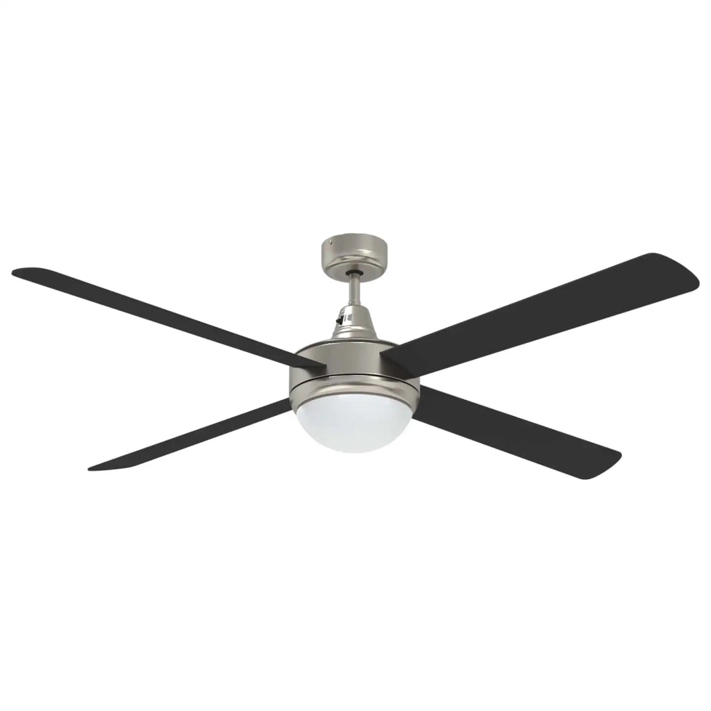Ventilatore da soffitto con luce e telecomando Ø 130 cm Nero 42035649