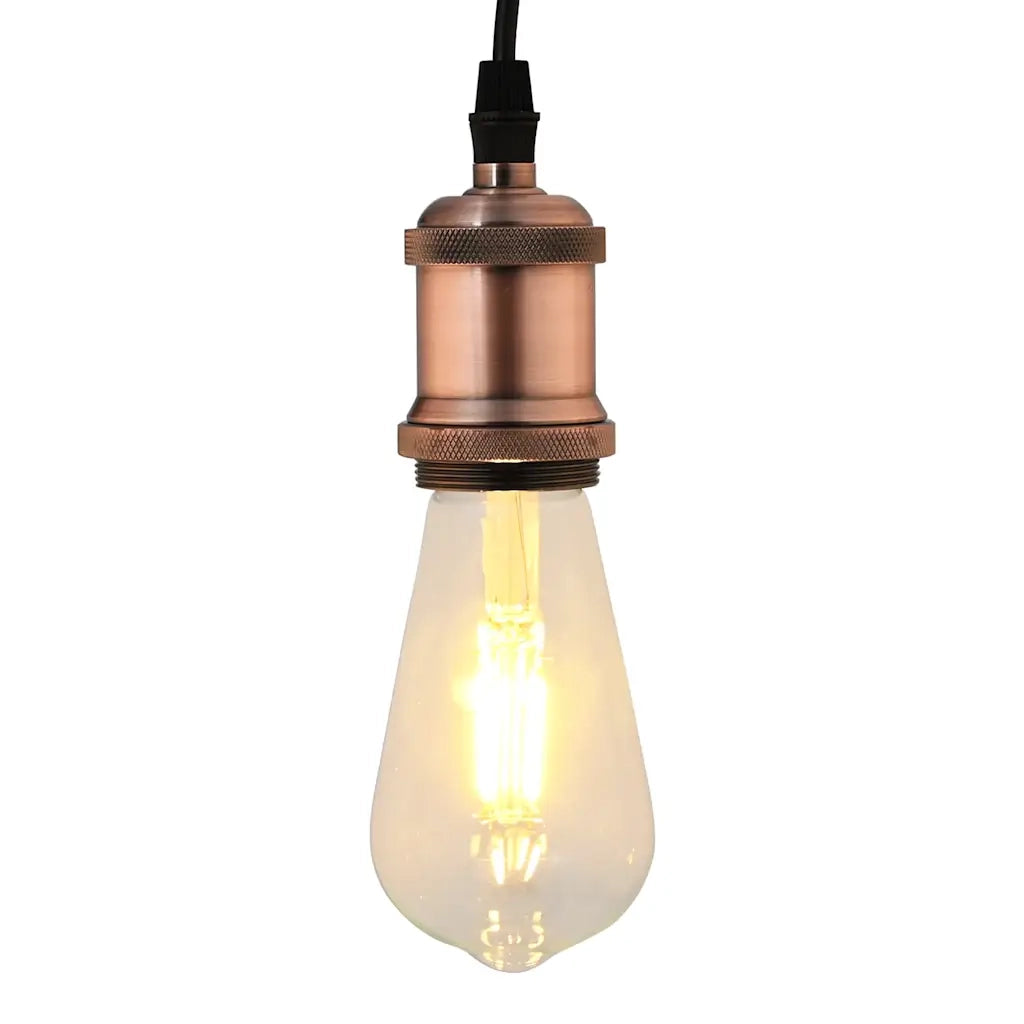 Portalampade 2 pz Rosso Bronzo E27 4106524