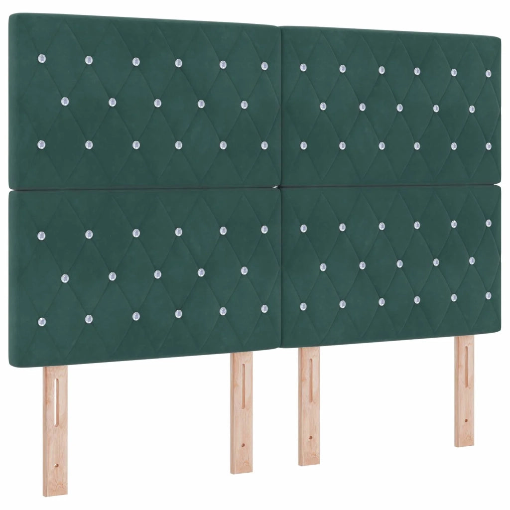 Letto con contenitore LED e materasso Verde Scuro 160 x 200 cm 3460083