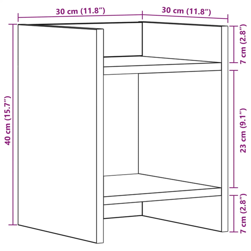 Supporto per piante Legno antico 30 x 30 x 40 cm 899622