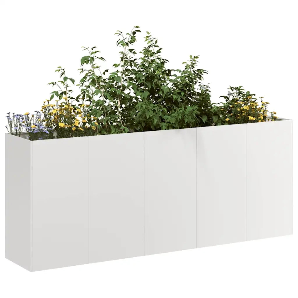 Fioriera-Vaso-Contenitore per Piante 200x40x80 cm in Acciaio Inox