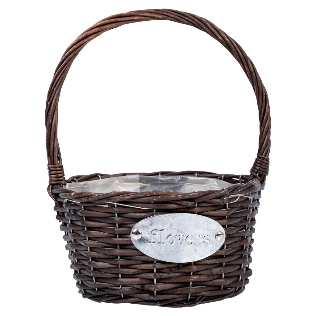 Cesto in vimini marrone d23x29h