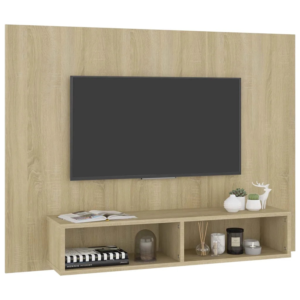 Mobile TV a Muro Rovere Sonoma 120x23,5x90 cm Legno Multistrato