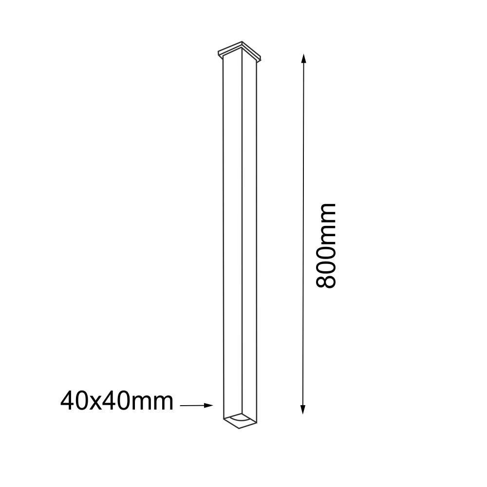 Spot bagno nero lineare 80cm GU10 IP44 Doha Shilo 8076