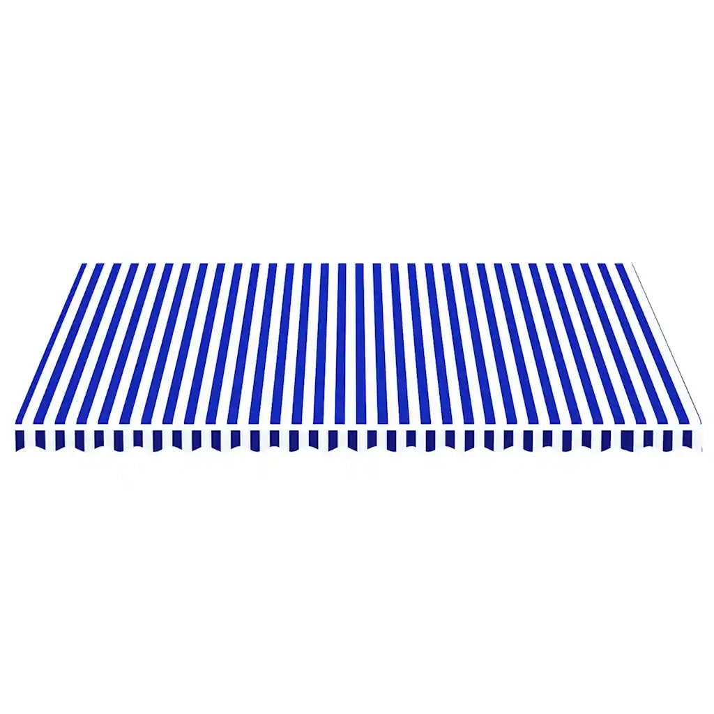Tessuto di Ricambio per Tenda da Sole-Ricambio telo per tenda da sole Blu e Bianco 5x3,5 m
