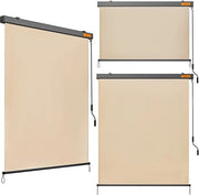 Zoniera Verticale per Esterno – Tendalino per Balcone Resistente alle Intemperie 154,5 x 250 cm con Maniglione a Cinghia, Ombreggiatura e Protezione da Invasione di Luce, Ideale per Terrazza o Balcone