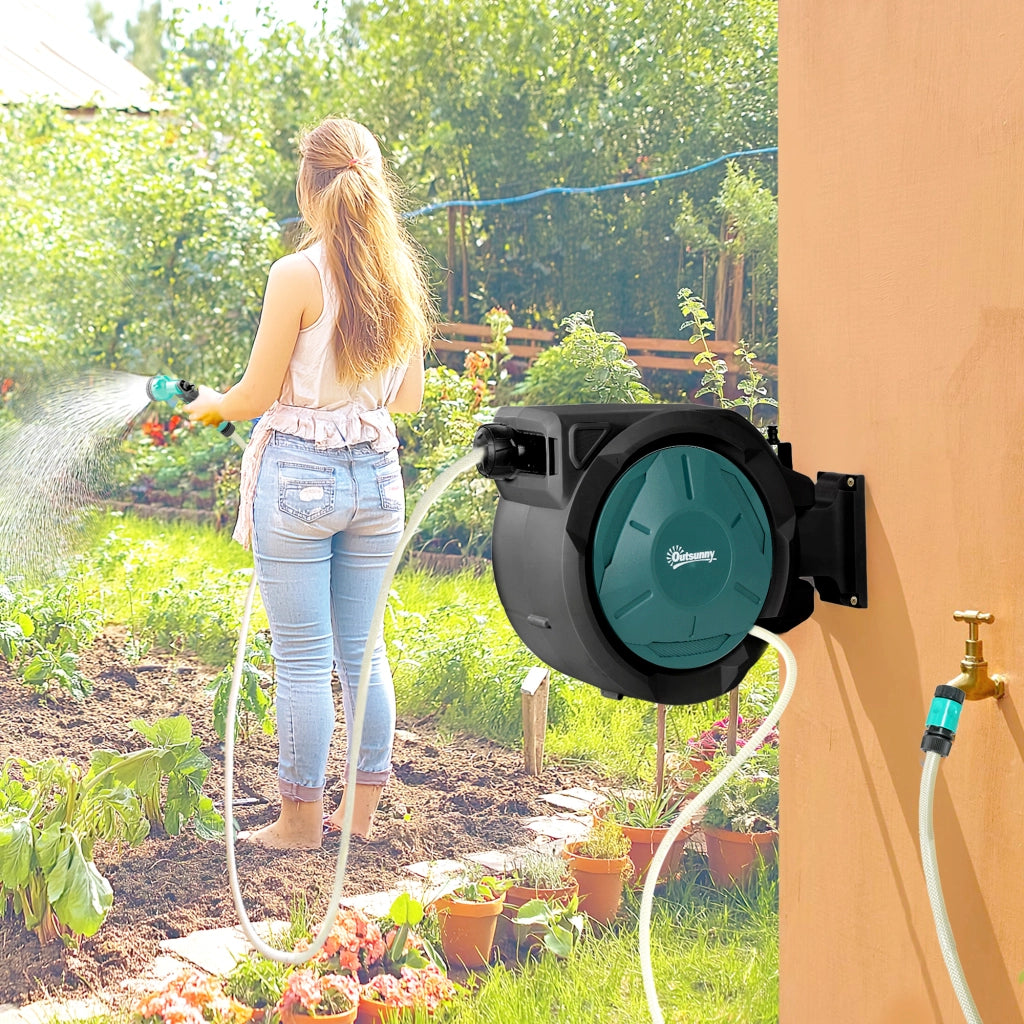 Avvolgitubo da Parete Automatico 25m ¨C Xylo ¨C Verde ? 15mm