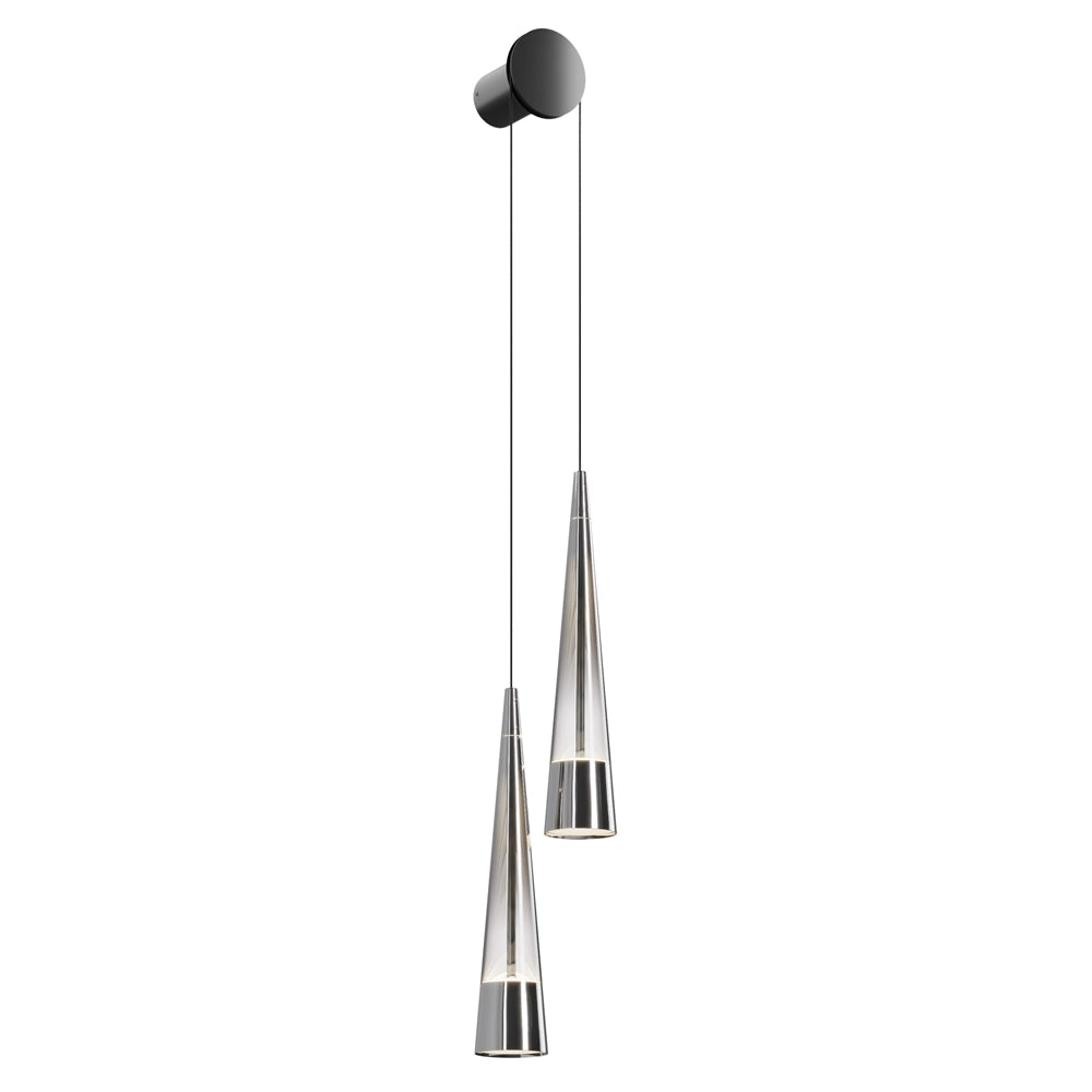 Applique LED doppia Sintesi Maytoni cromata 24W 3000K