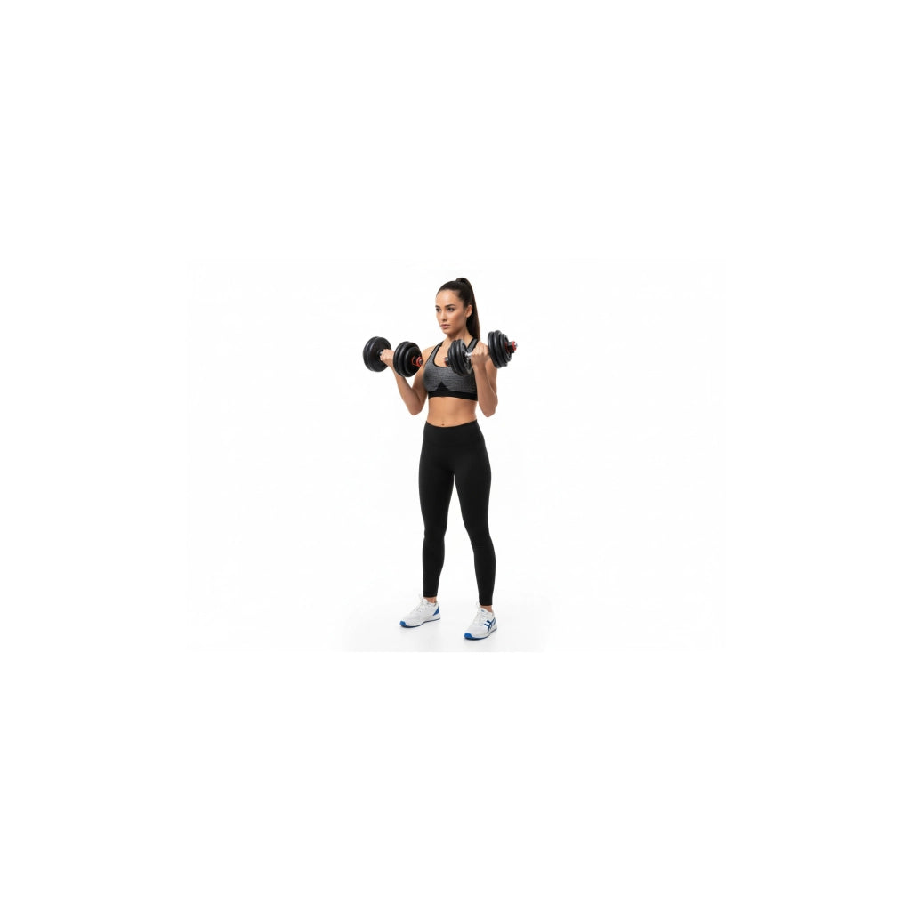 Set barre + manubri 93 KG - FITLIFE - Acciaio - Tutto incluso ( barre, dischi, tappi )