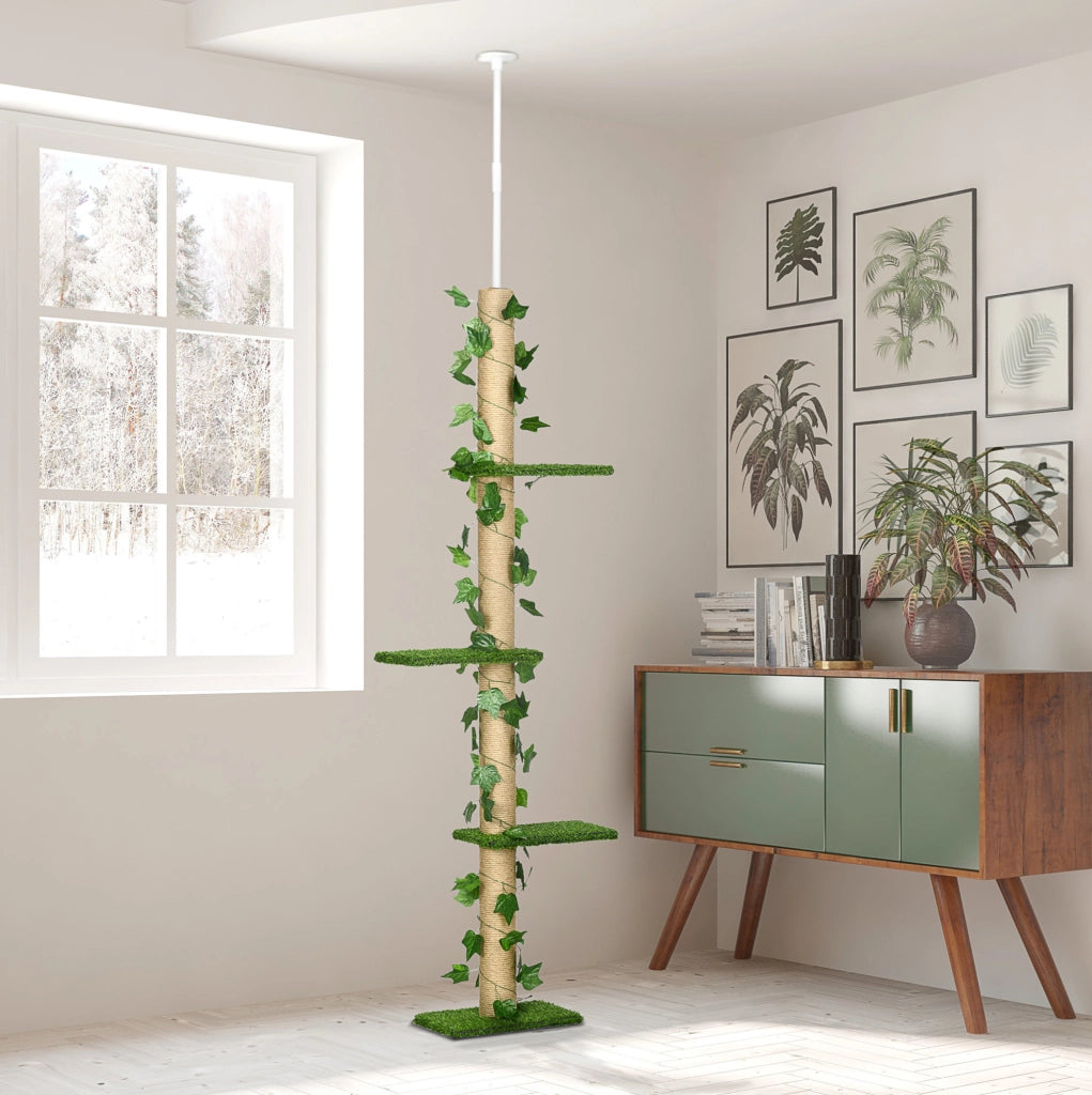 Tiragraffi da soffitto regolabile 202-242 cm verde