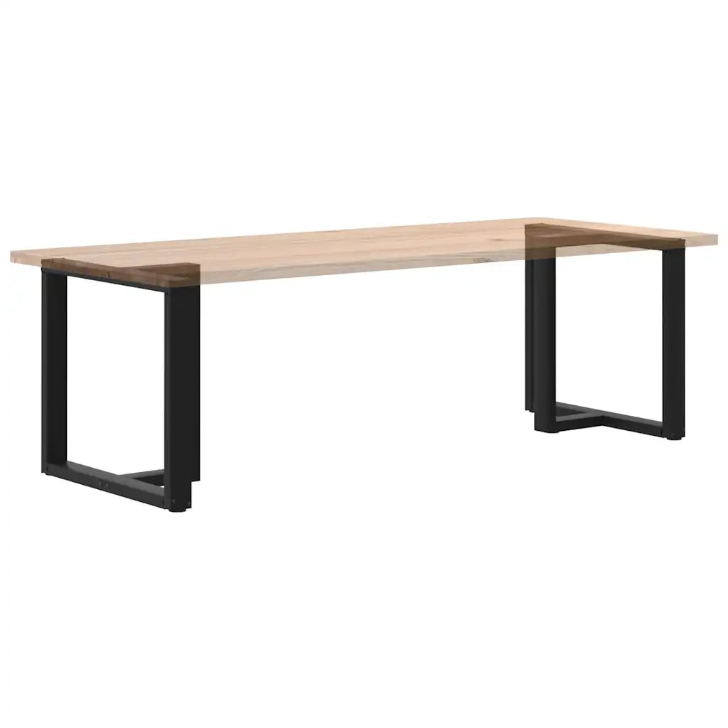 Gambe per tavolo da pranzo a forma di T 2 pz | Piede del tavolo nere 70x35x(72-73) cm in acciaio