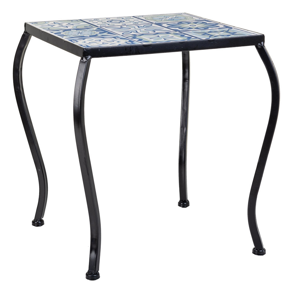 Set di 3 supporti in mosaico nero e metallo