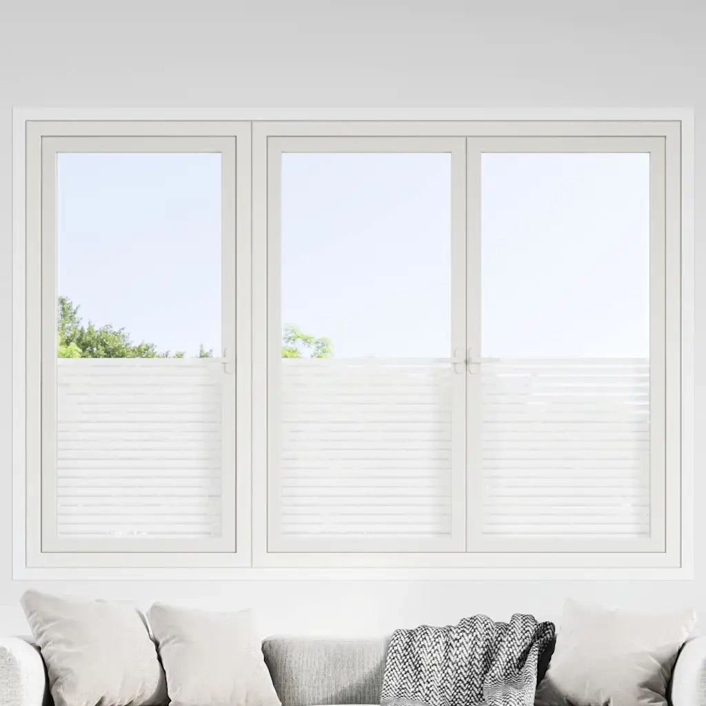 Pellicole per Finestre Smerigliate 4pz Motivo a Righe in PVC 3208972