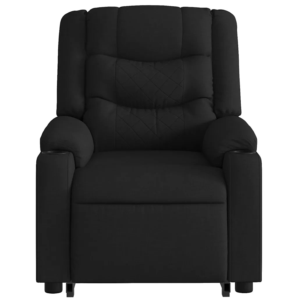 Poltrona Alzapersona Reclinabile Elettrica Nera in Tessuto 3206581
