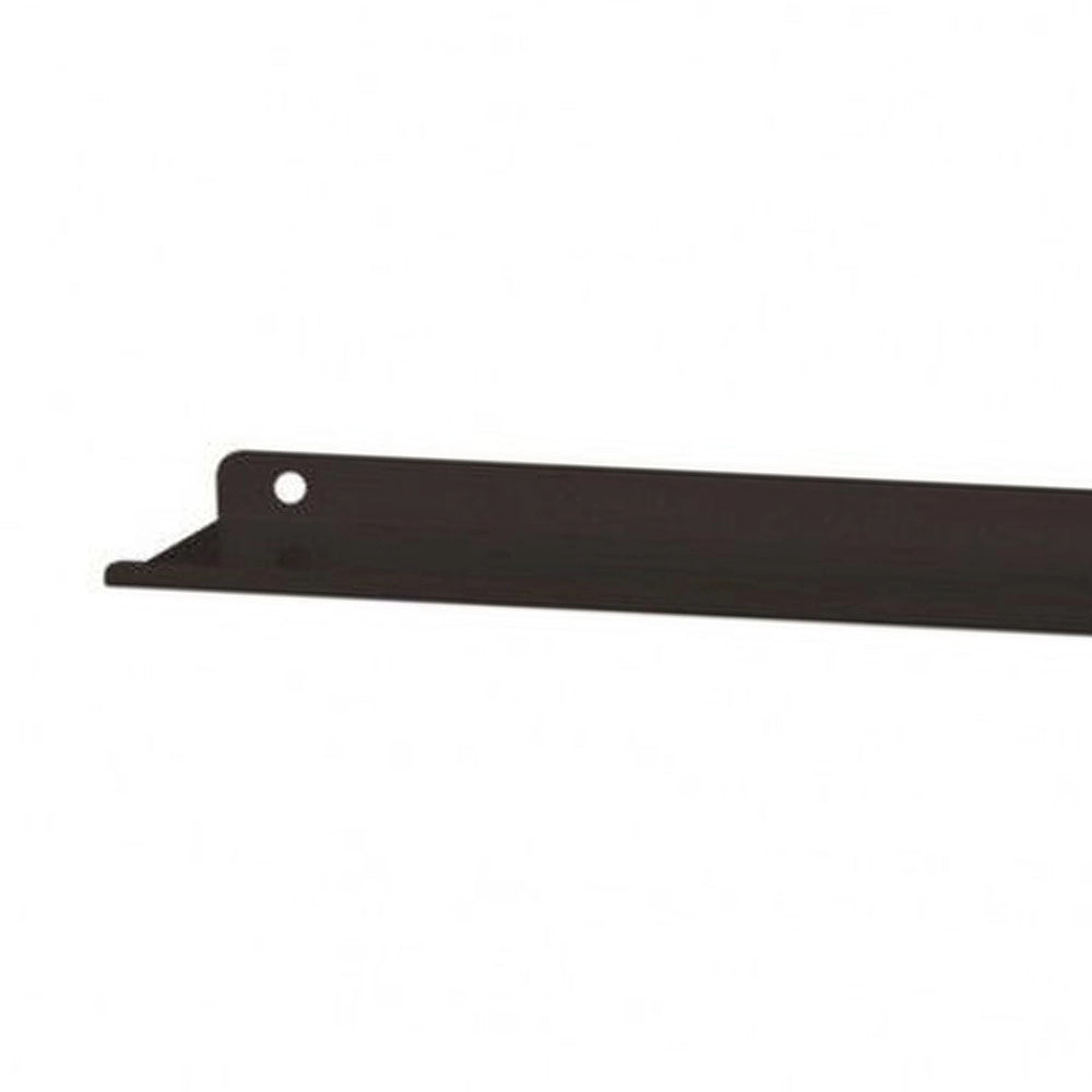 Mensola in alluminio nero opaco con bicchiere