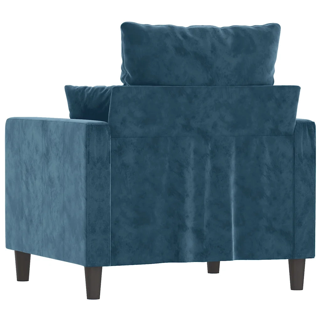 Poltrona Blu 60 cm Velluto 359292