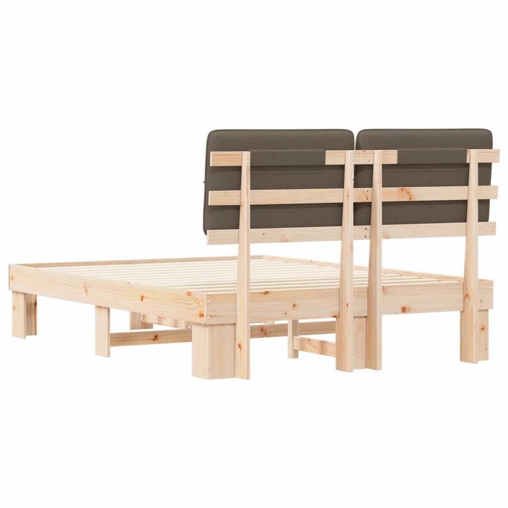 Letto con Testiera Rivestita Talpa 120 x 200 cm Pino massello 877422