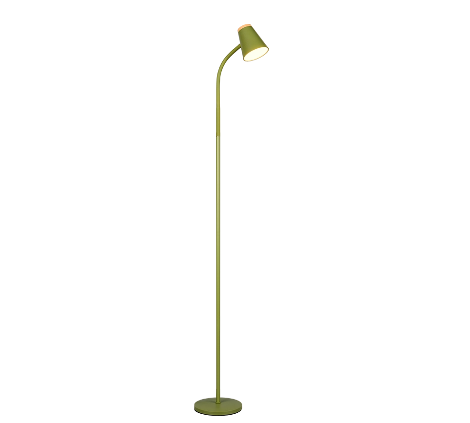 Piantana LED, plastica, verde, H 145 cm, Pongo