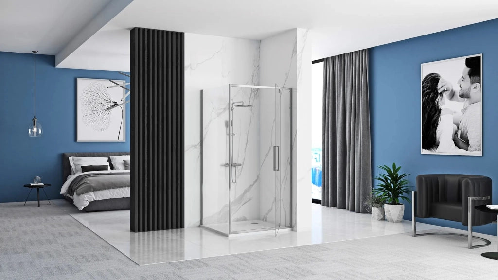 Cabina Doccia Rea Rapid Swing Chrom 90x80