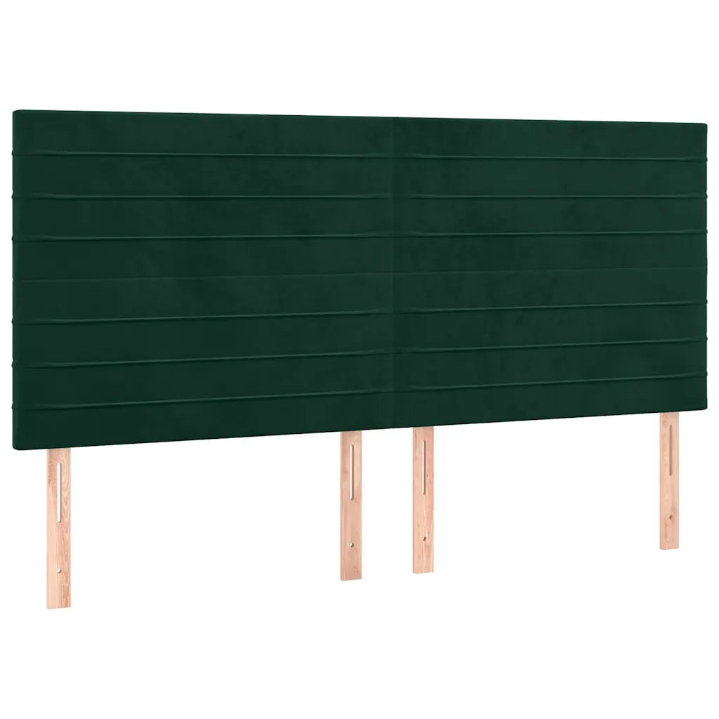 Giroletto a Molle con Materasso Verde Scuro 160x200 cm Velluto 3137914