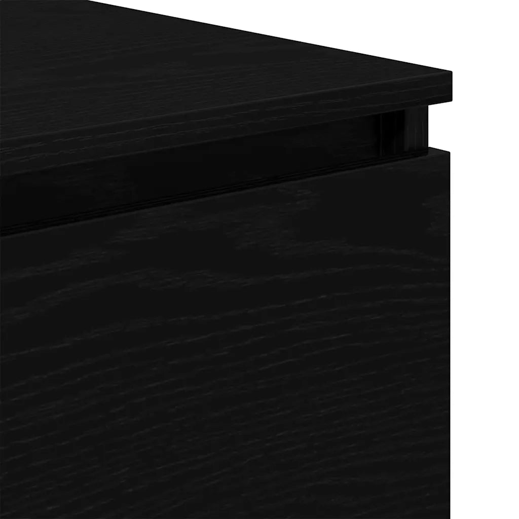 Credenza | Madia | Buffet da pranzo | Armadio da pranzo Rovere Nero 60x35x76 cm in Legno Multistrato
