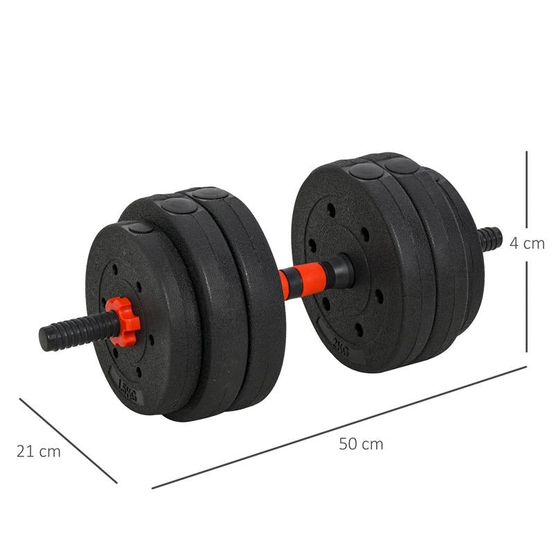 SET 2 IN 1 BILANCIERI E MANUBRIO COMPONIBILE 25 KG