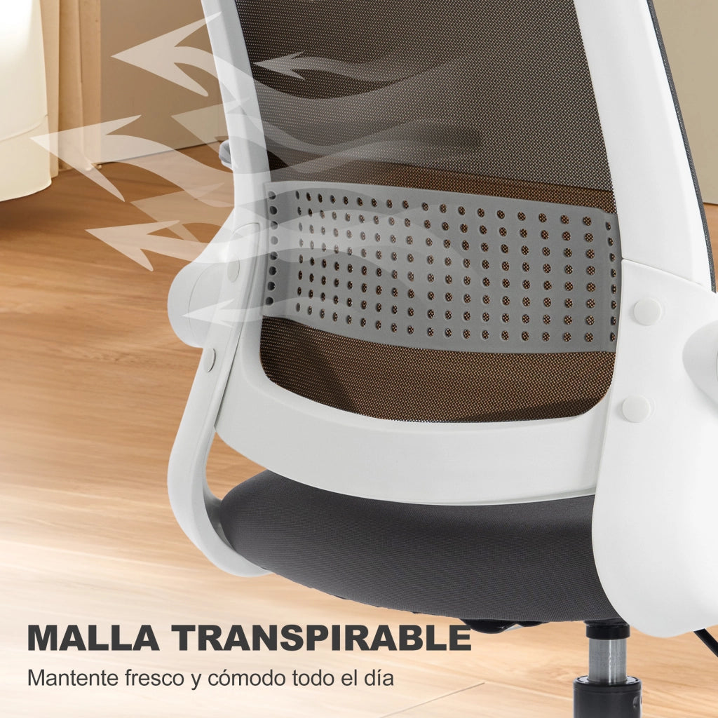 Sedia da ufficio con rete ¨C Zephmum ¨C Grigio, regolabile