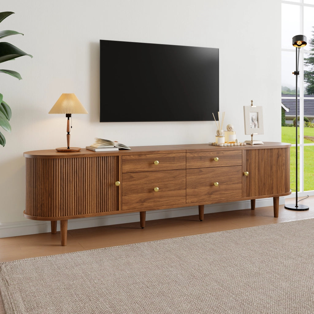 Mobile TV ¨C Minimal ¨C 4 cassetti ante scorrevoli in legno metallo per soggiorno