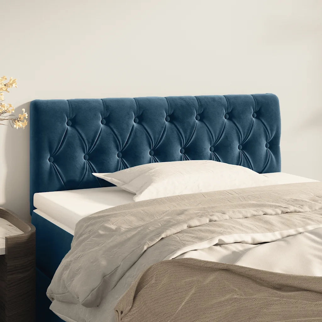Testiera-Testata-Testiera Decorativa Blu scuro 90x7x78/88 cm in Tessuto