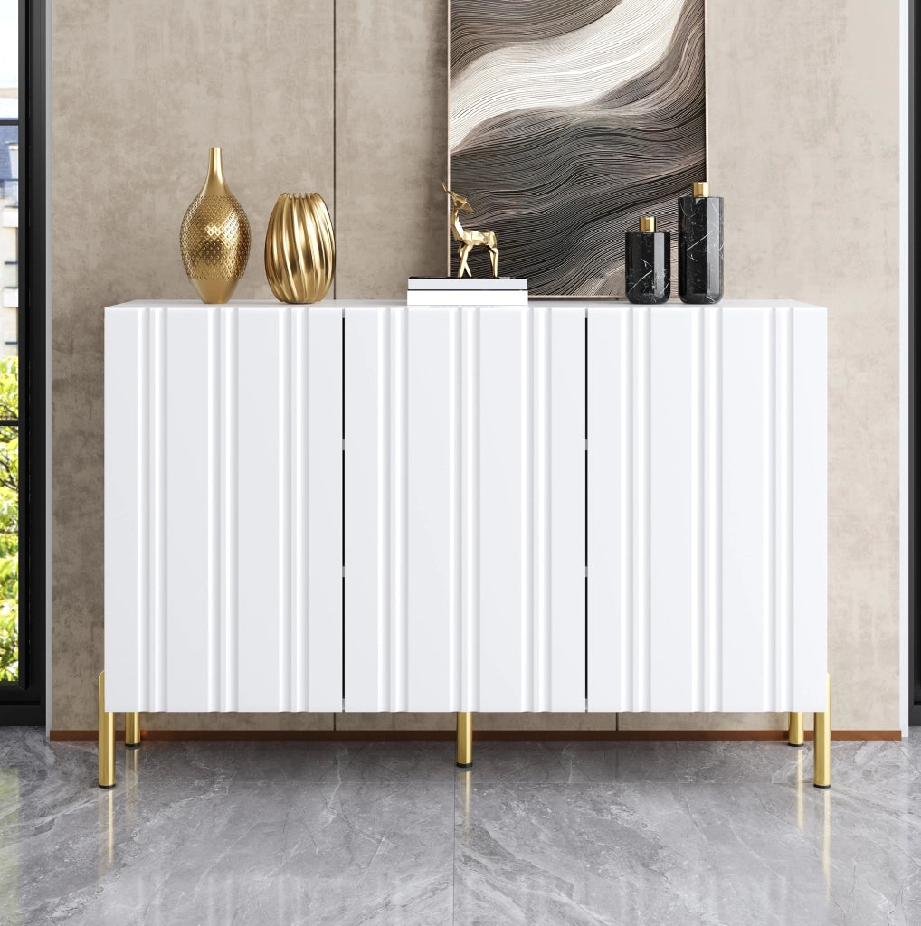 Mobile 2 in 1 scarpiera e sideboard 120x35,5x80 cm in MDF e truciolare bianco
