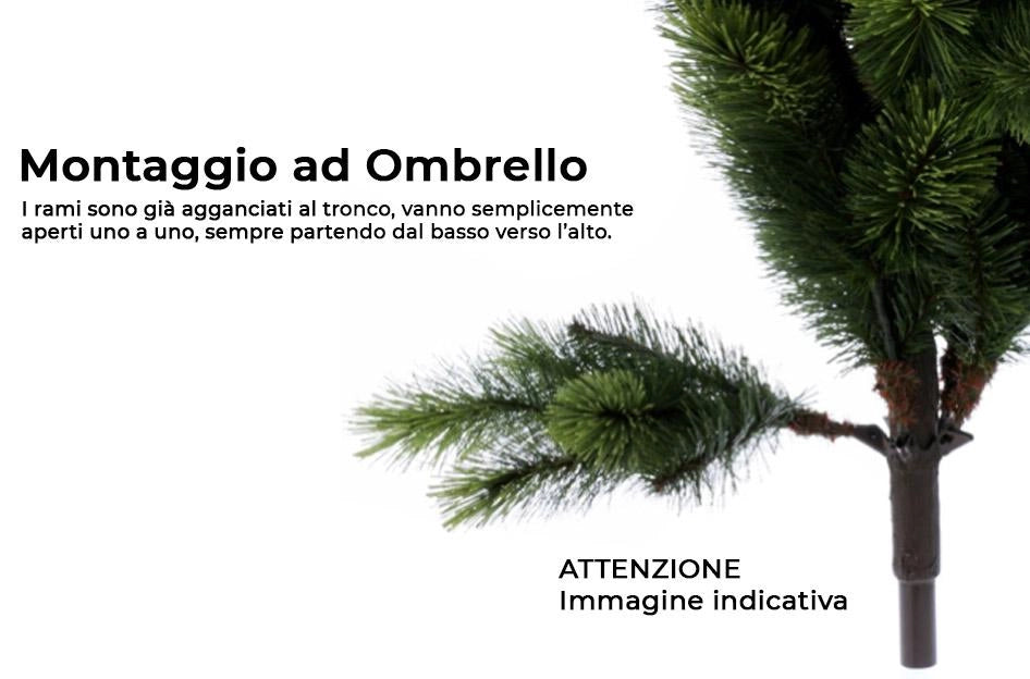 Albero di Natale Artificiale Innevato 240 cm 1196 Rami Verde