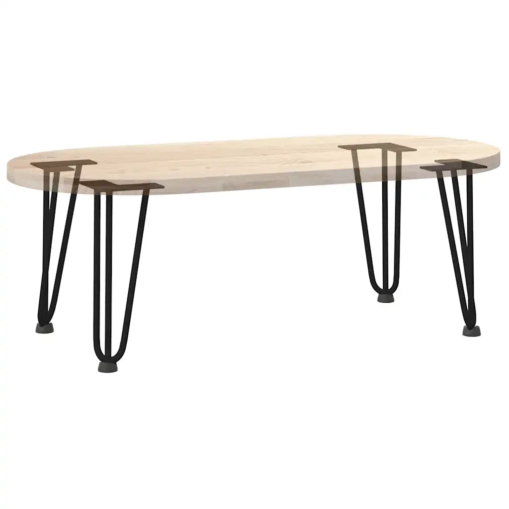 Gambe a forcina per tavolino 4 pz nere 30 cm in acciaio massiccio 4012436