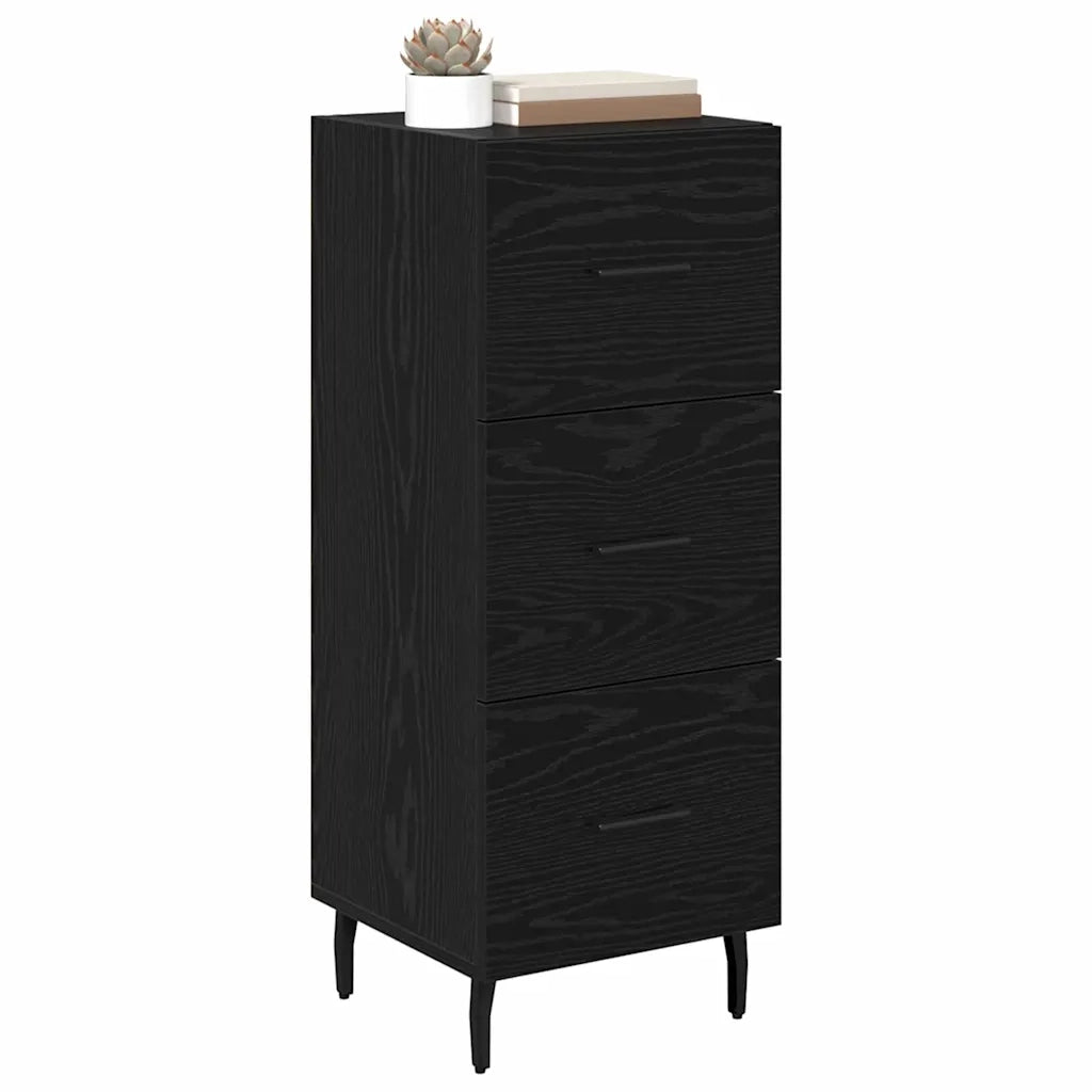 Credenza-Buffet-Armadio da cucina Rovere nero 34 x 34,5 x 90 cm Legno multistrato 425568