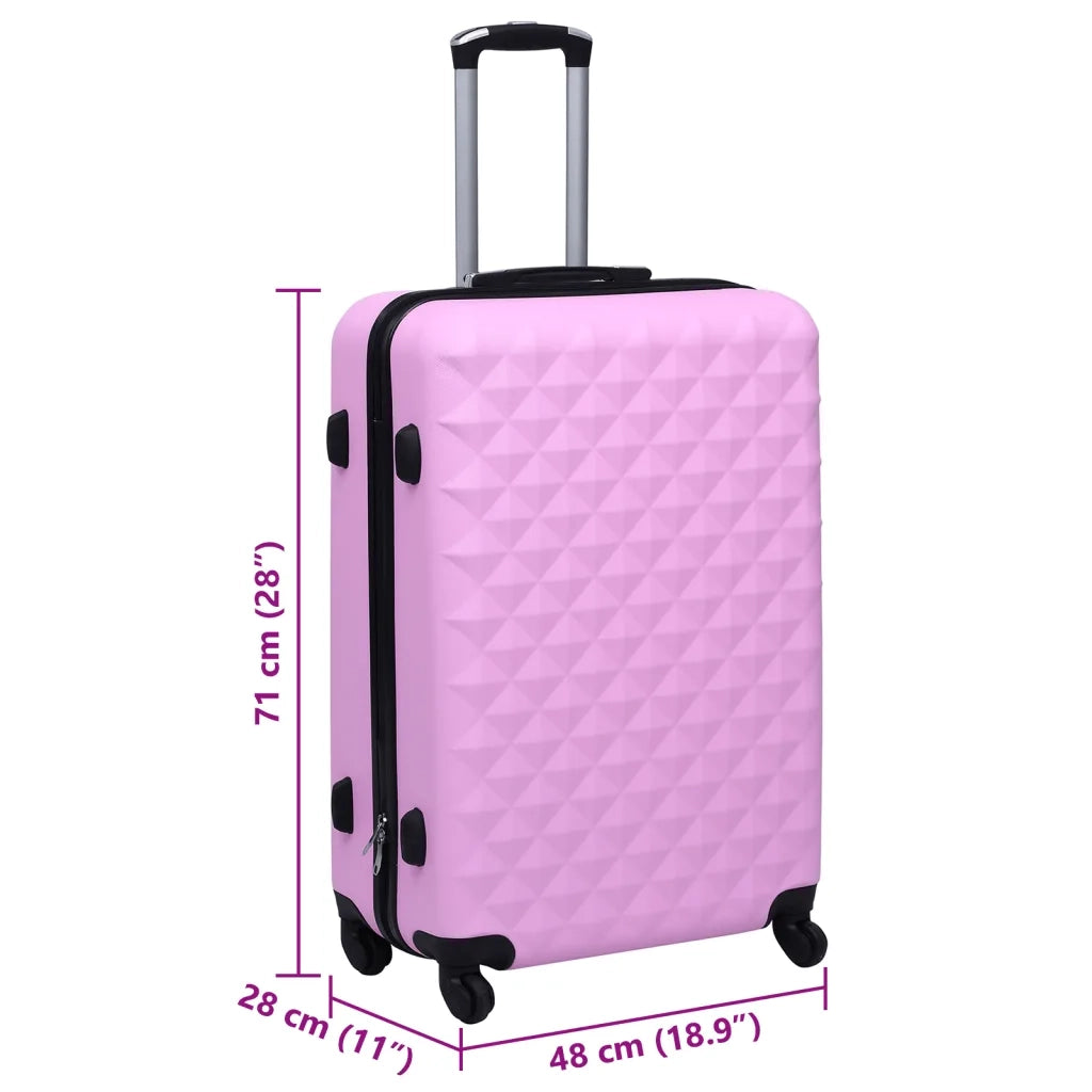 Trolley a Custodia Rigida Rosa ABS 92424