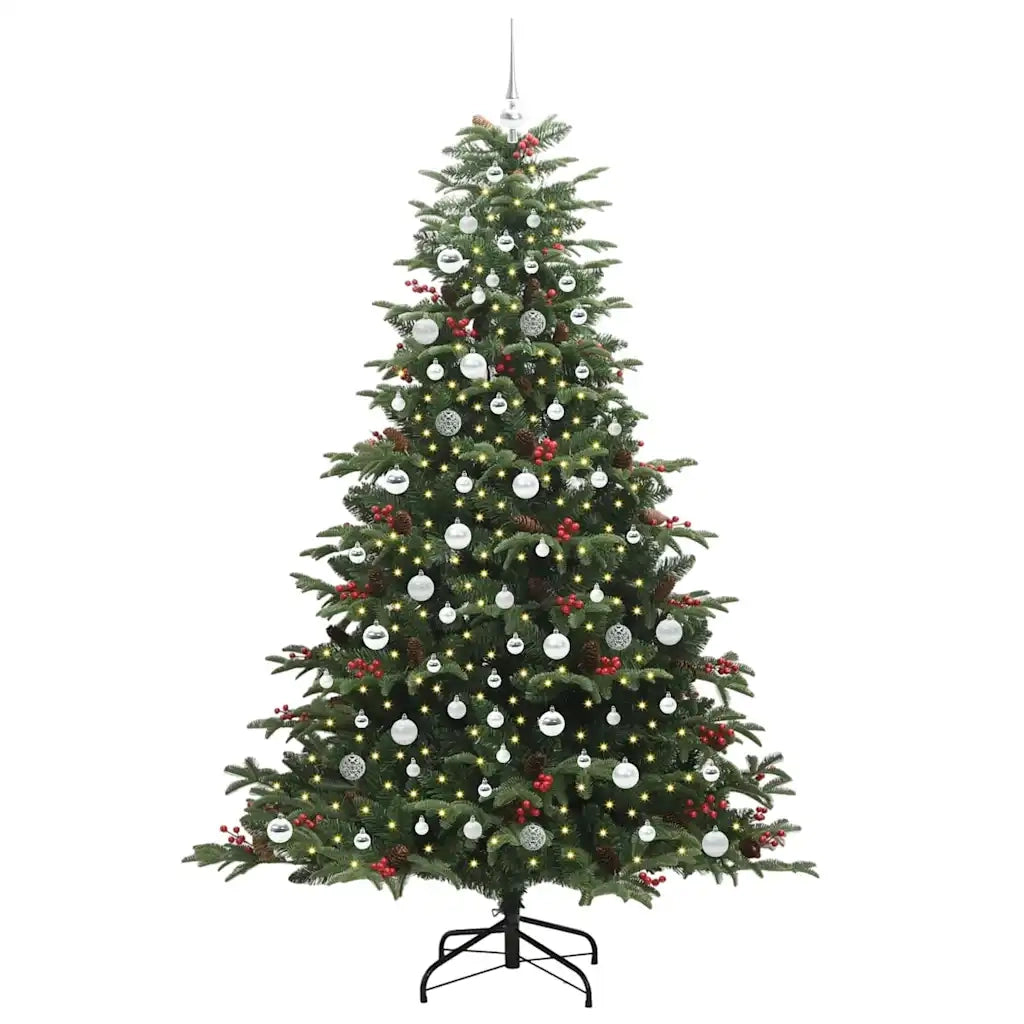 Albero di Natale artificiale con 300 LED Verde 210 cm 3395564