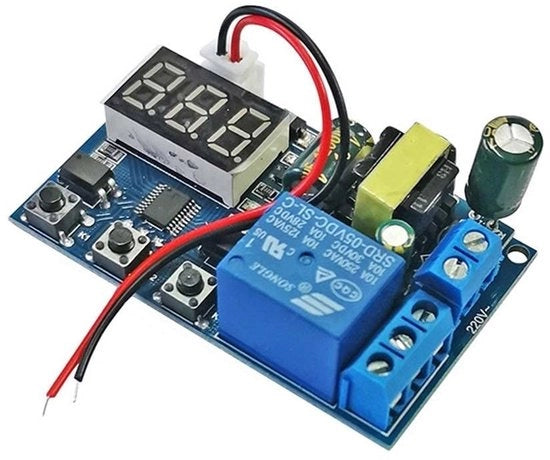 Modulo di regolazione 1 canale - Tensione di alimentazione 220 V - Regolabile con display a LED - Ritardo di trigger - Timming ciclico - Funzionamento semplice - Modulo di commutazione