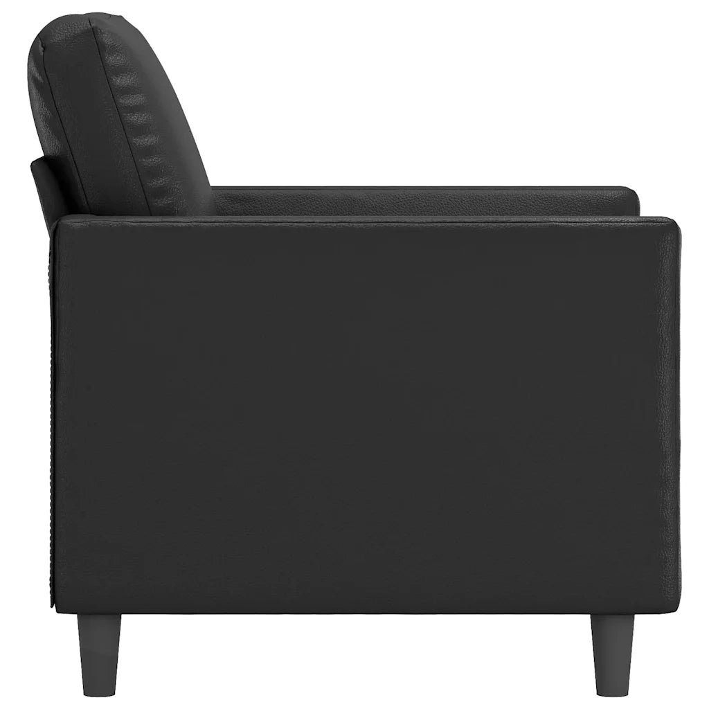 Poltrona | Sedia Relax Nera 60 cm in Similpelle