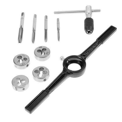 SET 10 PEZZI KIT PER FILETTATURA FILIERA MASCHIO FEMMINA PER FILETTATURE DIVERSE
