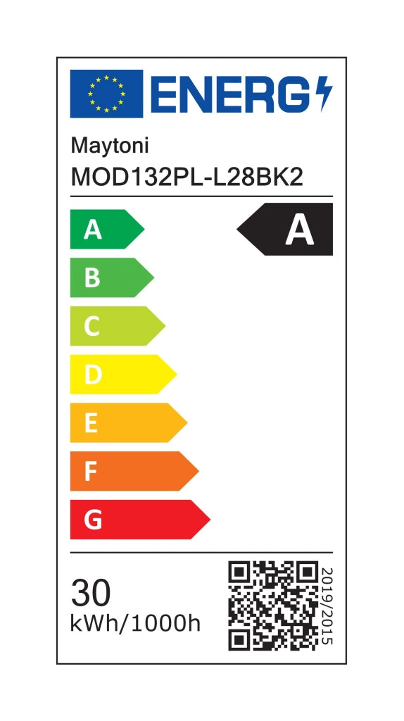 Lampada a sospensione Maytoni Cascade LED nera 150 cm