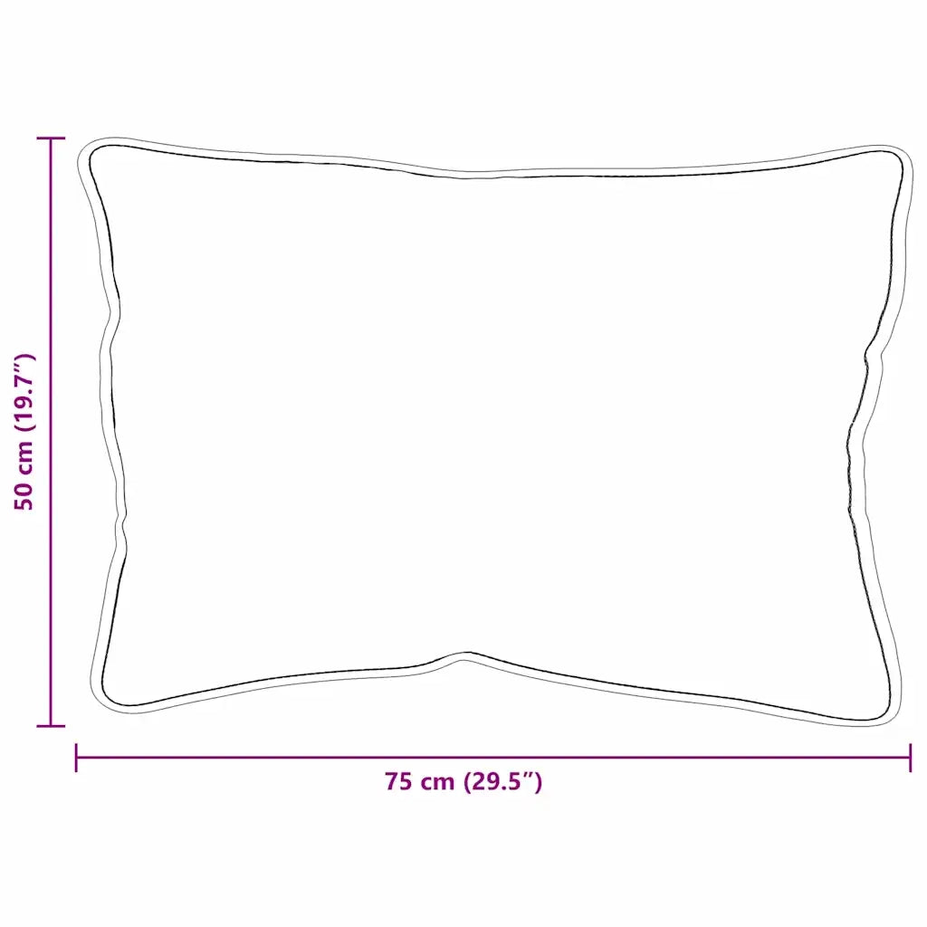 Cuscino 2 pcs Bianco 75 x 50 x 20 cm Cotone e Poliestere 42007806