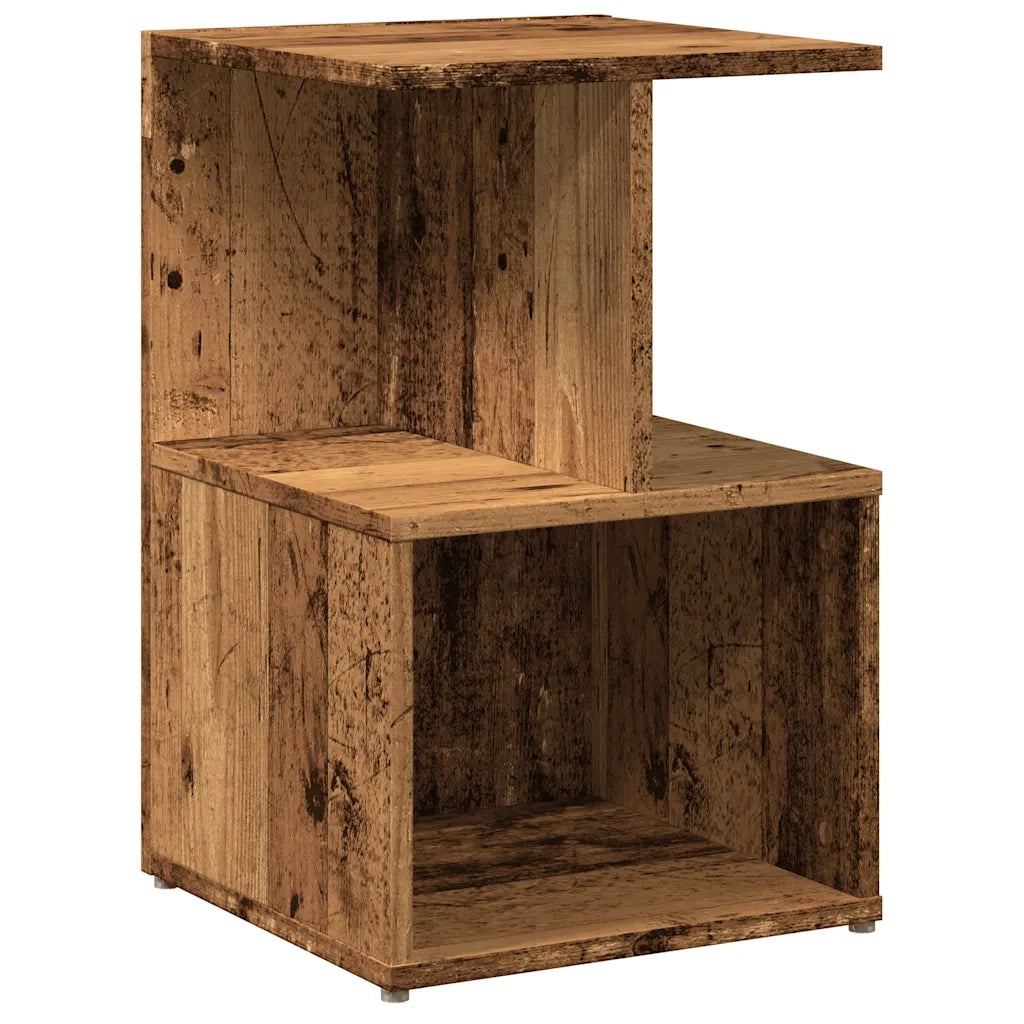 Comodino-Tavolino da notte Legno Vecchio 35x35x55 cm in Legno Multistrato