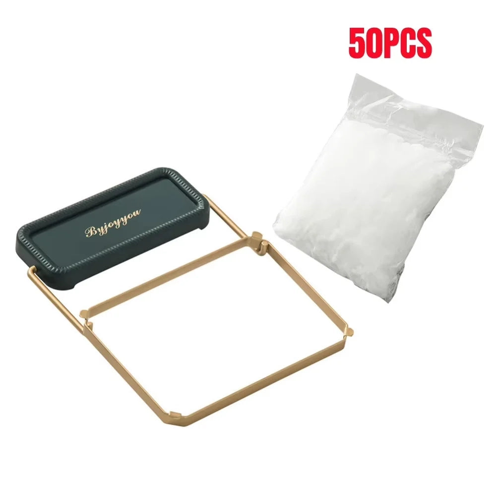 Trade Shop - Supporto Pieghevole Filtro Scarico Per Lavello Da Cucina Con 50 Sacchetti A Rete Monouso -