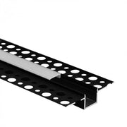 Profilo LED GP02 incasso nero diffusore opalino 2m Ecolight