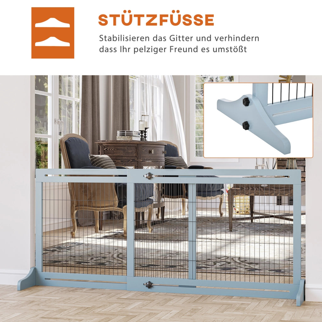 Cancello di sicurezza per cani e bambini ¨C Minimal ¨C Grigio blu e nero 180 cm