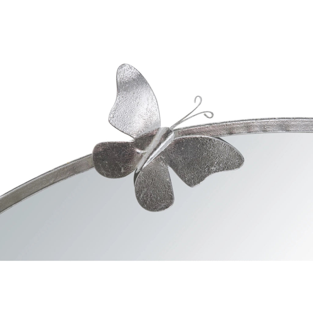 Specchio con Cornice Farfalla 30, Argento, Metallo, 91x3x94 cm