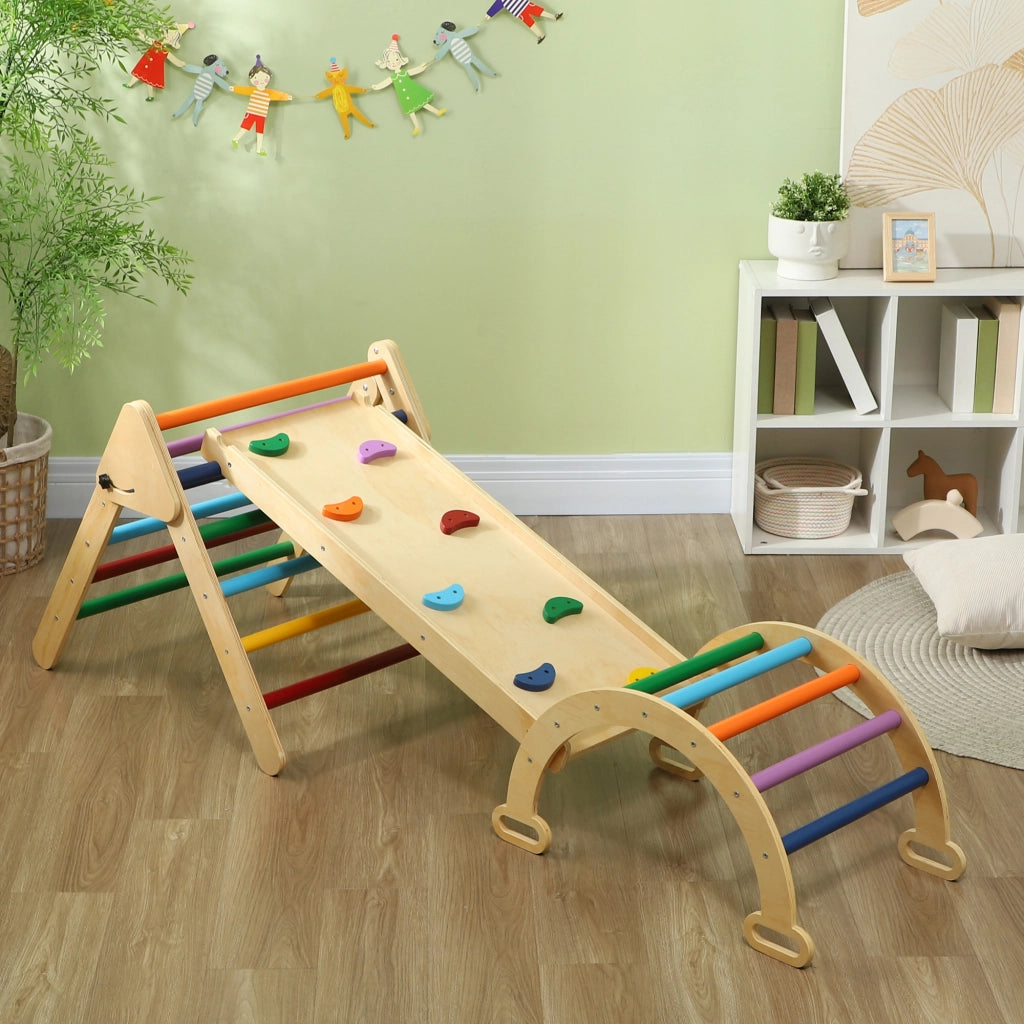 Casetta per bambini con scivolo e altalena ¨C Minimal ¨C multicolore