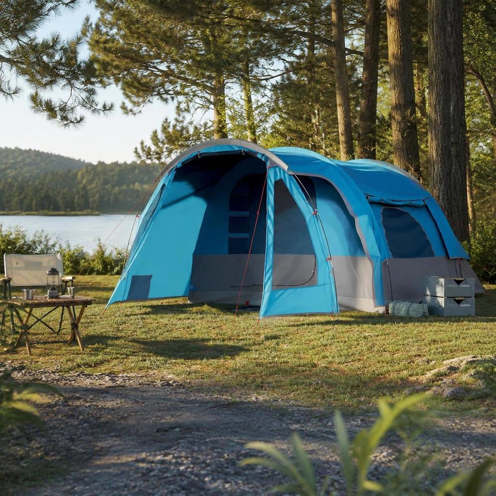 Family Tent For 6 People, Blue, Waterproof