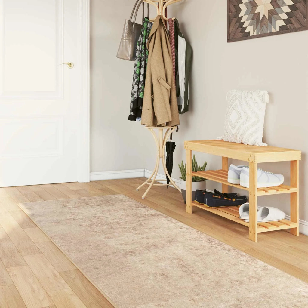 Runner in Moquette | Runner Tappeto MARSA Beige 80 x 400 cm Poliestere e PVC