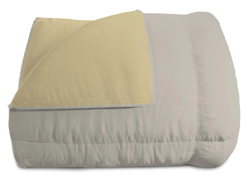 Trapunta Invernale Singola Doubleface 300gr Panna/Grigio Chiaro
