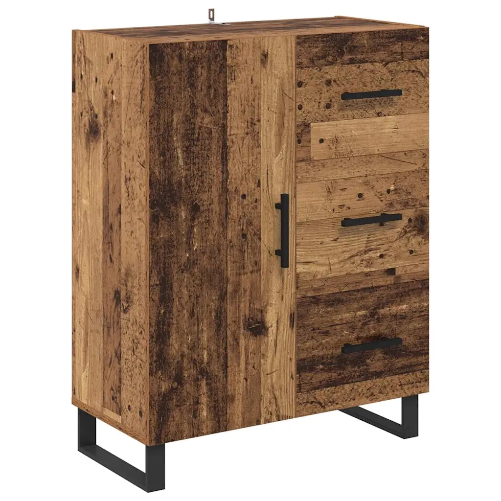 Credenza con cassetto 2 pz | Madia | Buffet da pranzo | Armadio da pranzo Legno vecchio 69,5 x 34 x 180 cm
